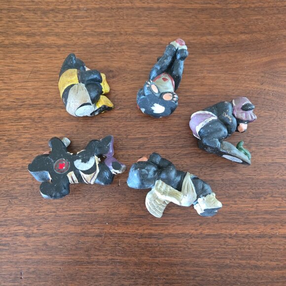 Set of 5 Martine Gagnon Baby Bears, Vintage Figurines Made in Canada 3.5" signed - Picture 4 of 16